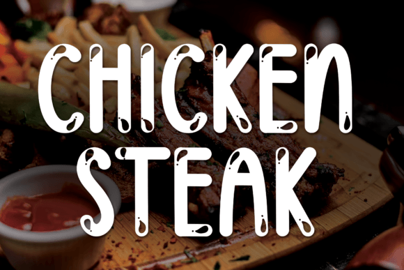 Chicken Steak: A Quirky Display Font for Bold Design Projects