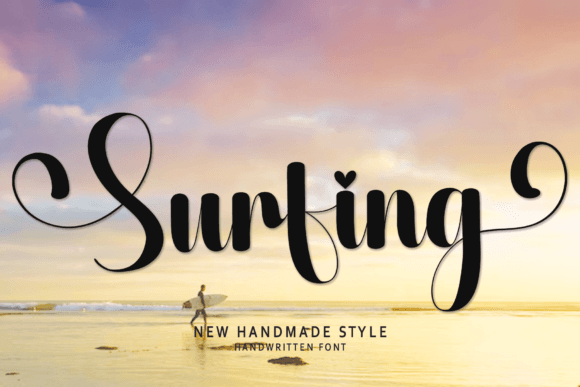 Discover the Elegant Flow of the Surfing Font